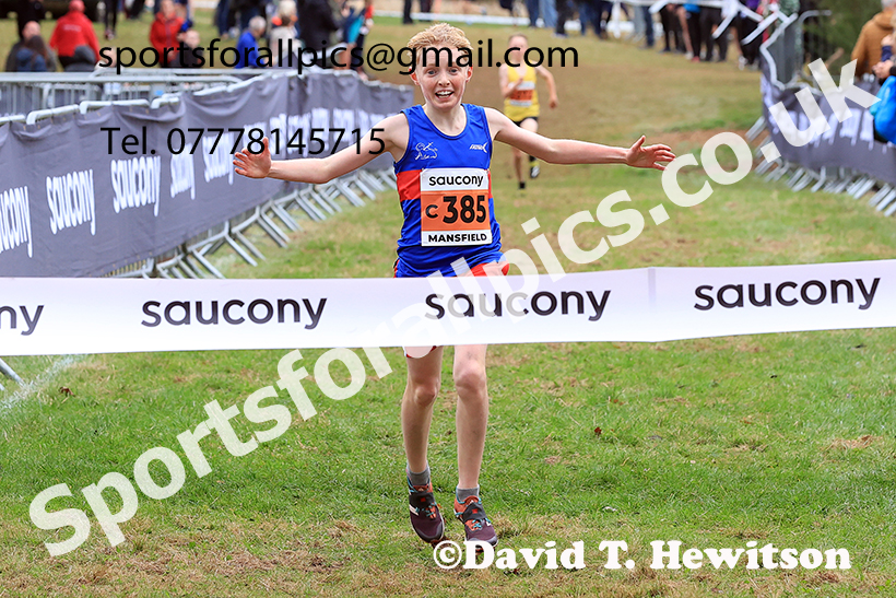 Boys Under-13s 2024 National Cross Country Relays, Berry Hill Park, Mansfield.   Photo: David T. Hewitson/Sports for All Pic